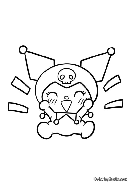 Kuromi Podekscytowana Kuromi Podekscytowana - Kolorowanka