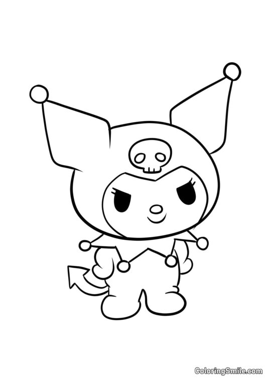 Kuromi Uśmiechnięta Kuromi Uśmiechnięta - Kolorowanka