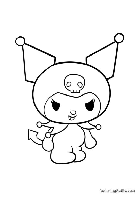 Kuromi Uśmiechnięta Kuromi Uśmiechnięta - Kolorowanka