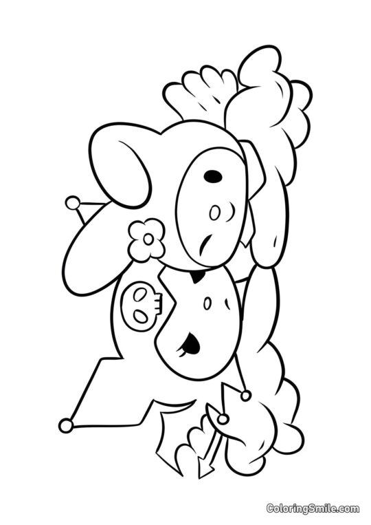 Moja Melodia Anioł Przytulająca Kuromi Diabła Moja Melodia Anioł Przytulająca Kuromi Diabła - Kolorowanka