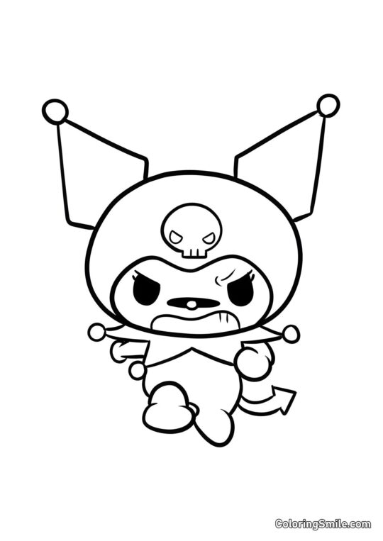 Zając Kuromi Zły Zając Kuromi Zły - Kolorowanka