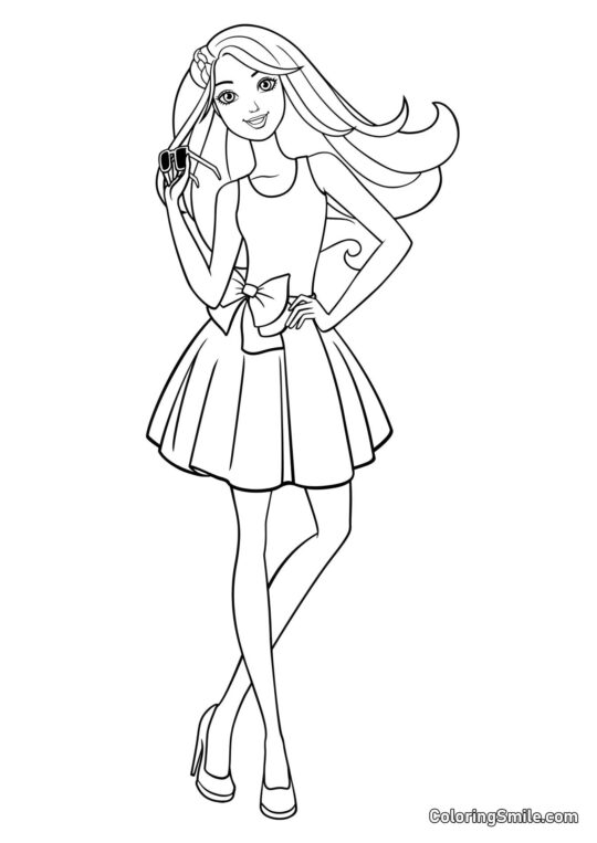 Markowe okulary Barbie Markowe okulary Barbie - Kolorowanka