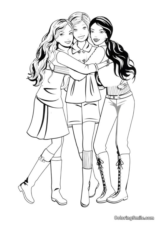 Nierozerwalne przyjaciółki Barbie Nierozerwalne przyjaciółki Barbie - Kolorowanka