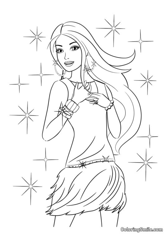 Gwiazdy Barbie Gwiazdy Barbie - Kolorowanka