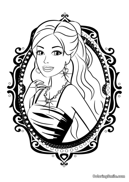 Obrazek z Barbie Obrazek z Barbie - Kolorowanka