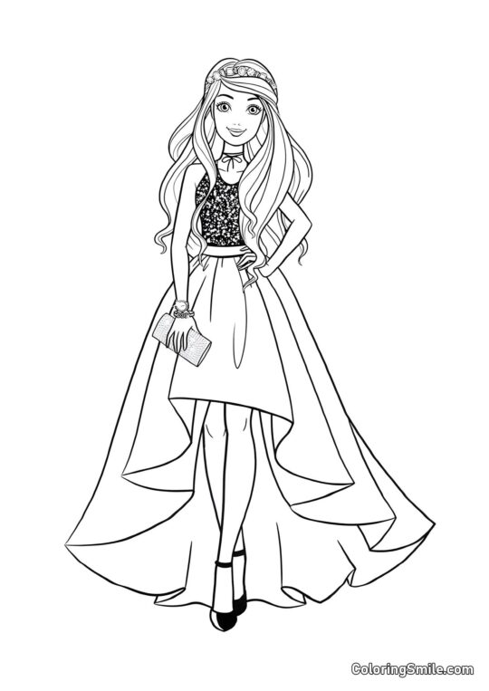 Barbie królowa piękności Barbie królowa piękności - Kolorowanka