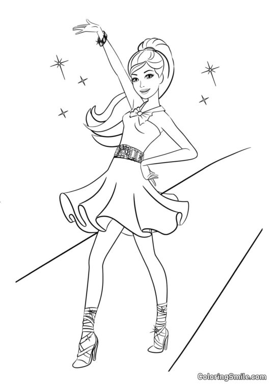 Barbie dobrze się bawi Barbie dobrze się bawi - Kolorowanka