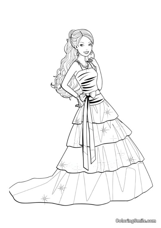 Wieczór magisterski Barbie Wieczór magisterski Barbie - Kolorowanka