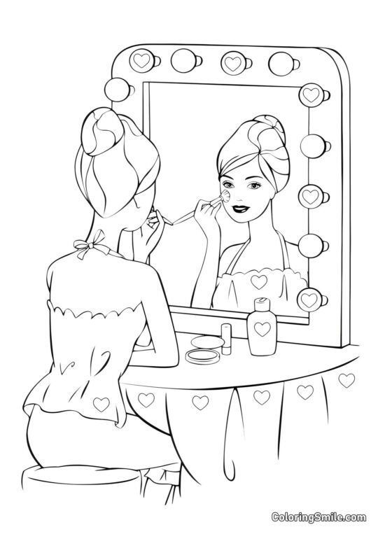 Magiczny stół Barbie Magiczny stół Barbie - Kolorowanka