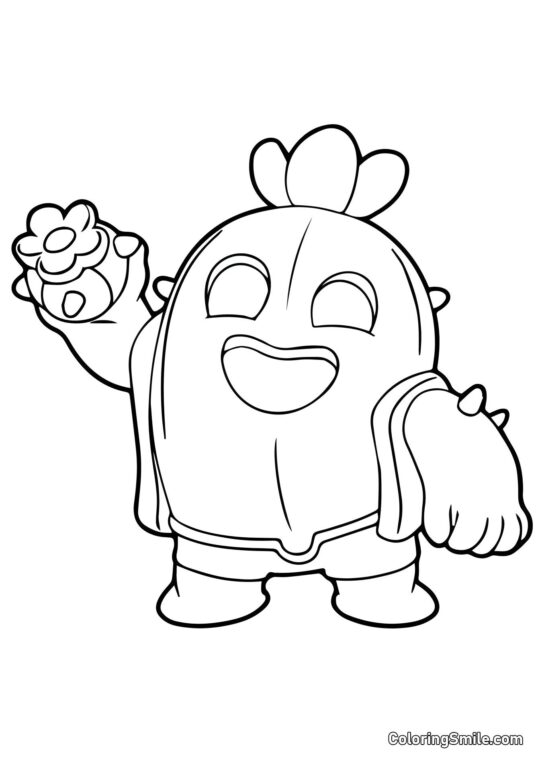 Spike Brawl Stars - Kolorowanka