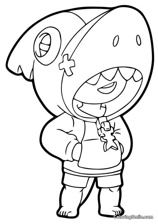 Rekin Brawl Stars - Kolorowanka