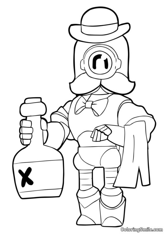 Czarodziej Barley Brawl Stars - Kolorowanka