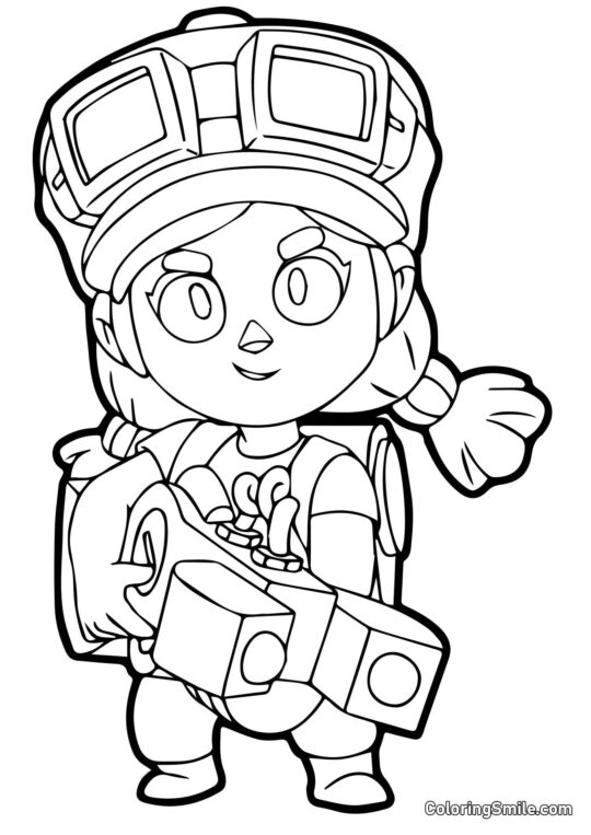 Jessie Brawl Stars - Kolorowanka