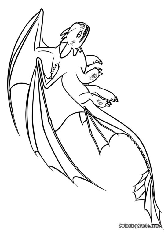 Zły smok - Kolorowanka