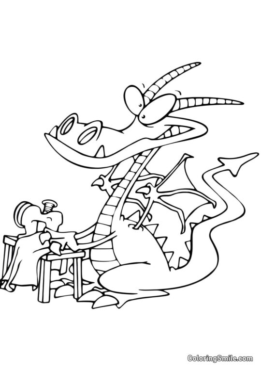 Użyteczny smok - Kolorowanka