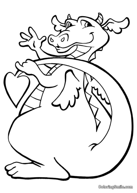 Kochający smok - Kolorowanka