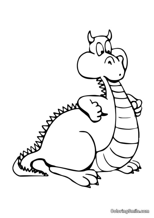 Zrzędliwy smok - Kolorowanka