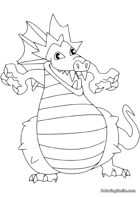 Smok w oczekiwaniu - Kolorowanka