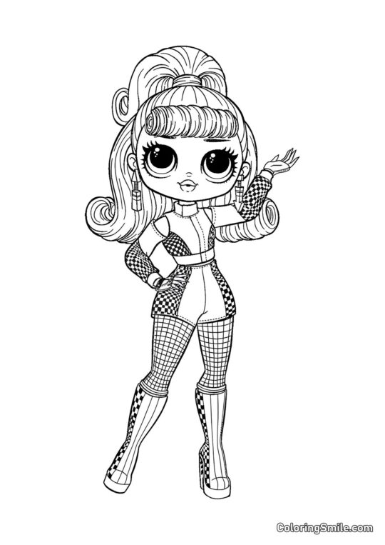 LOL OMG Starsza Siostra Racer - Kolorowanka