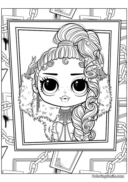 LOL OMG Bogini Podium w Ramce - Kolorowanka