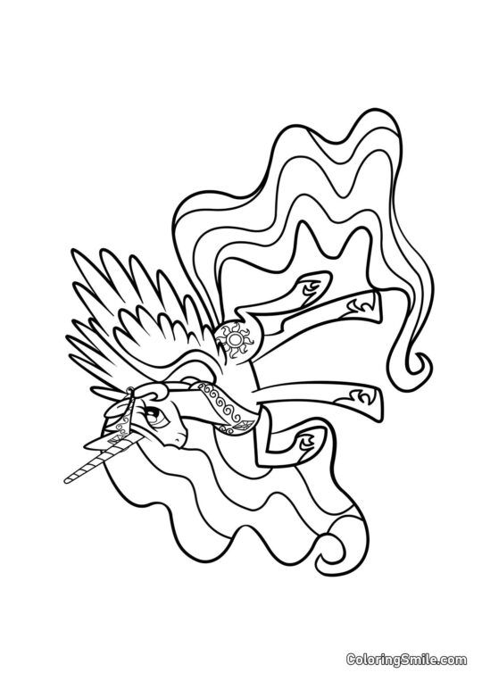 Księżniczka Celestia z My Little Pony - Kolorowanka