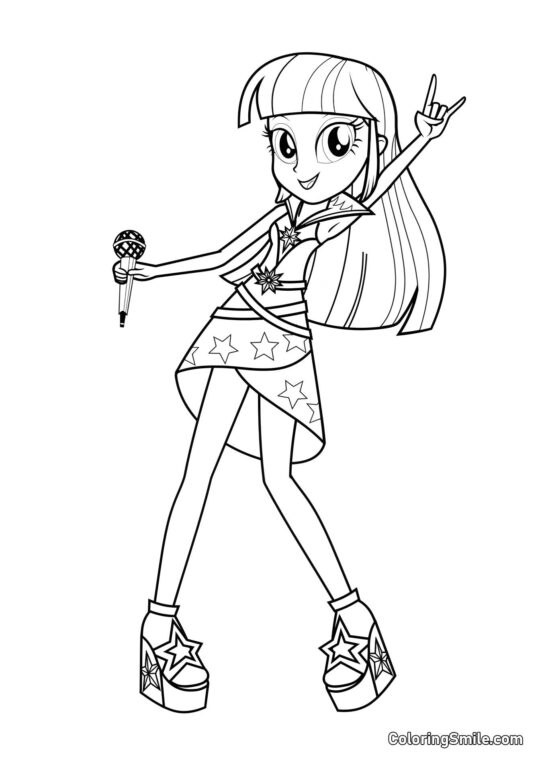 Twilight Sparkle z Equestrii - Kolorowanka