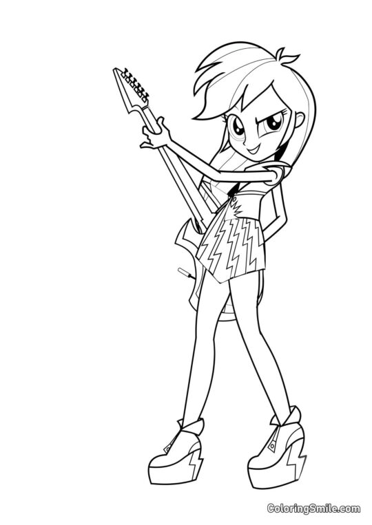 Rainbow Dash z Equestrii - Kolorowanka