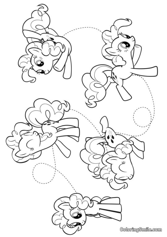 Pinkie Pie i Pięć Kucyków - Kolorowanka