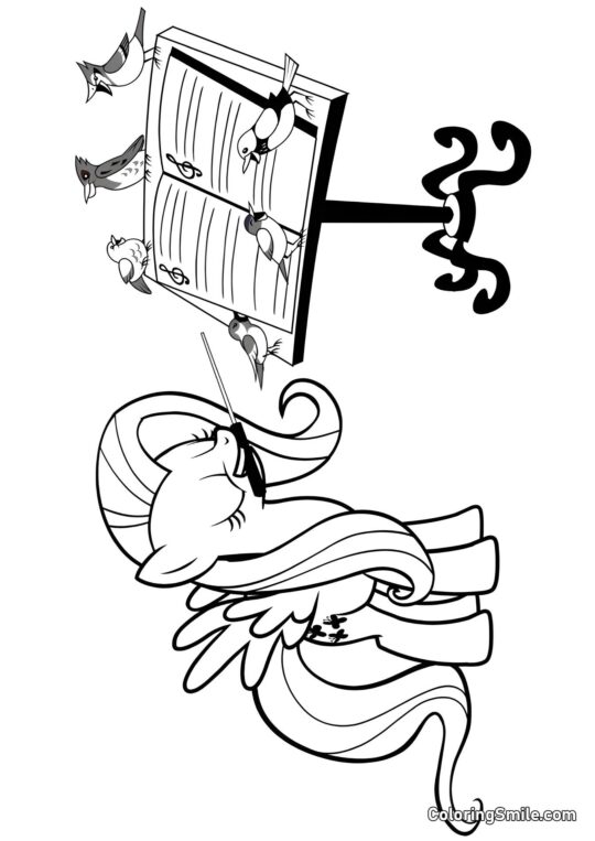 Fluttershy Kucyk - Kolorowanka