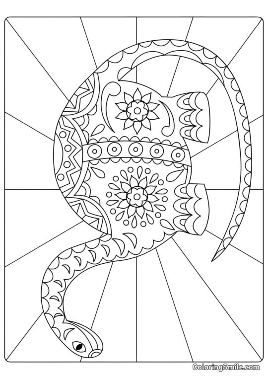 Zaplątany Rysunek Dinozaura - Kolorowanka