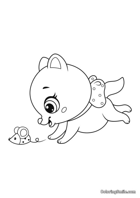 Kociak i Mysz - Kolorowanka