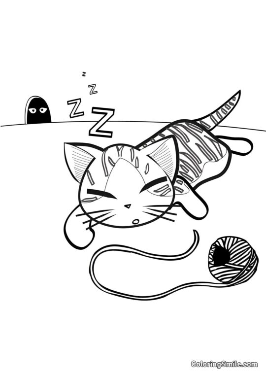 Myszy Obserwujące Kota - Kolorowanka