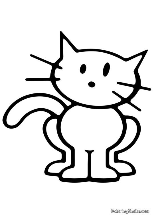 Szkicowy Kot - Kolorowanka