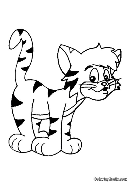 Złośliwy Paskowany Kot - Kolorowanka