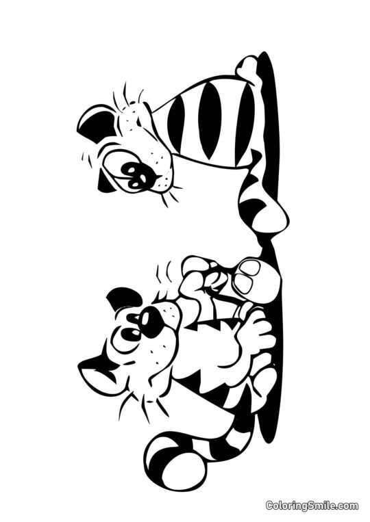 Paskowane Kocięta - Kolorowanka