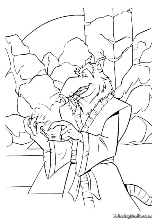 Splinter w Kanalizacji - Kolorowanka