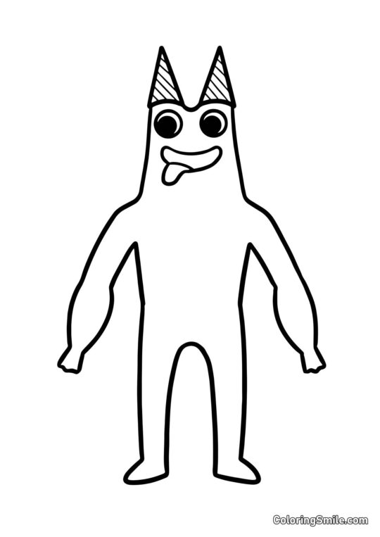 Banban pokazuje język - Kolorowanka