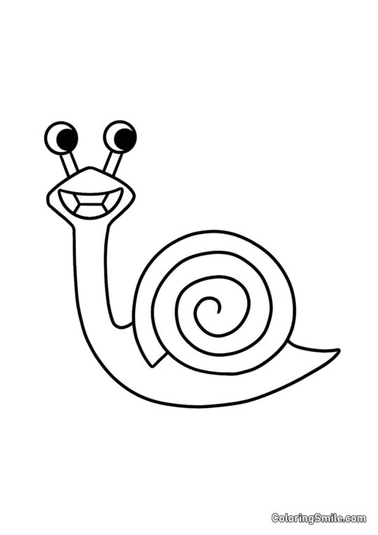 Żółty ślimak Selene - Kolorowanka