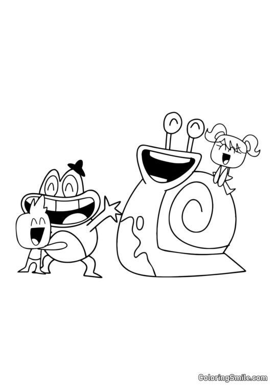 Uroczy bohaterowie przedszkola Banban 2 - Kolorowanka