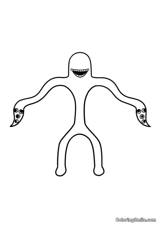 Długi Joe z przedszkola Banban - Kolorowanka