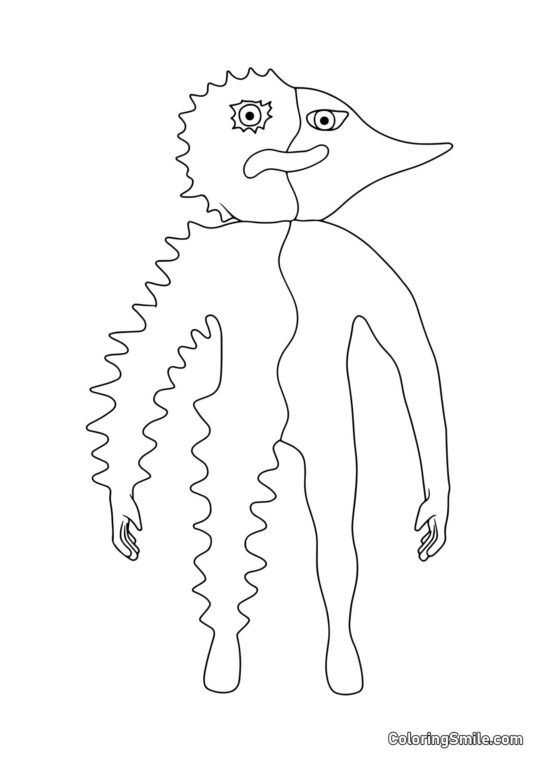 Błazen z przedszkola Banban 4 - Kolorowanka