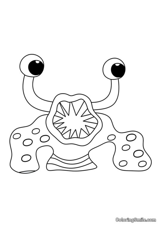 Zębaty potwór Nibbler - Kolorowanka
