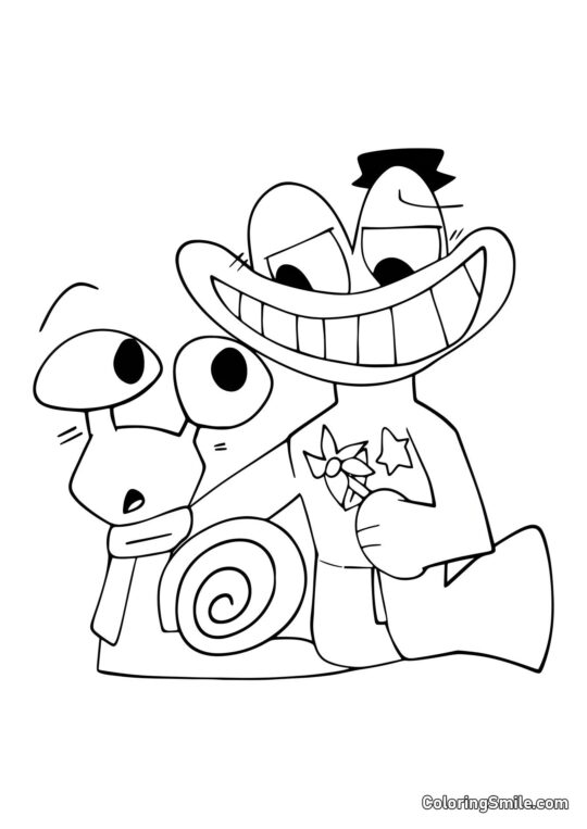 Ślimak Selene i Szeryf Jeff - Kolorowanka