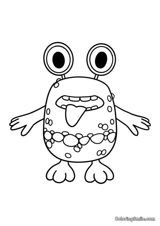 Żółty Mars z przedszkola Banban - Kolorowanka