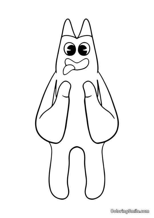 Czerwony potwór Banban - Kolorowanka