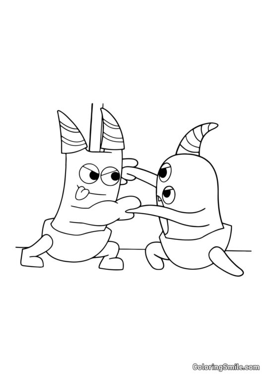 Mały Banban i Nabnab - Kolorowanka