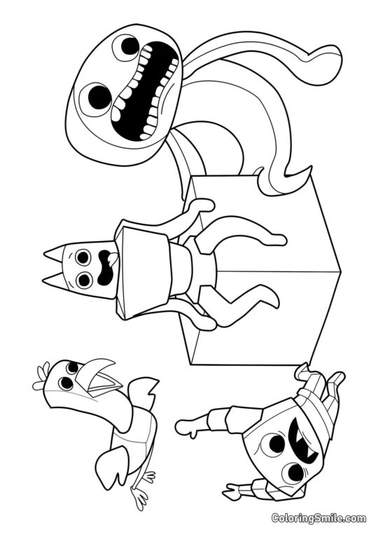 Postacie z przedszkola Banban 2 - Kolorowanka