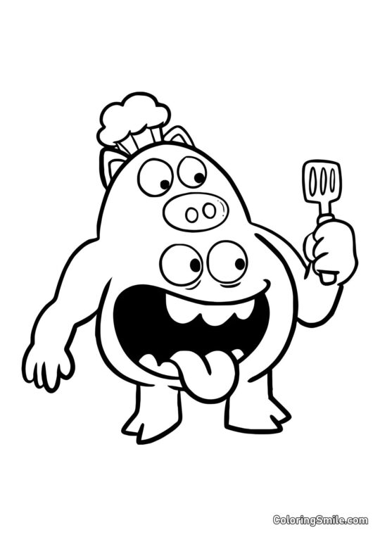 Szef Pigster z przedszkola Banban - Kolorowanka