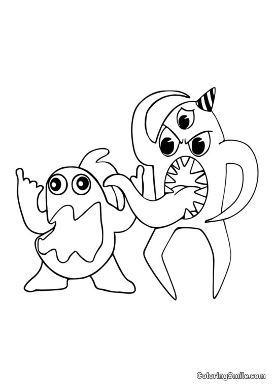 Śmierdzący Joel i Nabnab - Kolorowanka