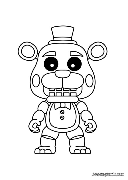 Freddy Bear z FNAF - Kolorowanka